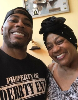 Nelly with his mom